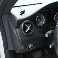 Cubierta de salida de aire acondicionado de fibra de carbono, pegatina embellecedora, 5 piezas, para Mercedes Benz a, B, CLA, GLA, clase W176, W246 - details 5