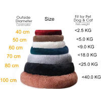 Cama de Peluche para Perros Grande Dulce Redondo para Cachorros Lavable para Mascotas - details 1