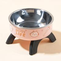 Cuenco de acero inoxidable con base alta para gatos, protección para el cuello, cuencos elevados antideslizantes para gatos con soporte de gran capacidad - details 2