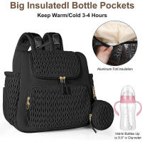 Bolsa de montañismo para mamás, bolsa colgante para cochecito, mochilas para pañales de gran capacidad con cambiador, cómodas bolsas de lactancia para bebés - details 6