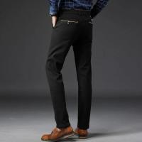Pantalones de pierna recta de moda coreana para hombre, pantalones informales gruesos térmicos cálidos para nieve, nuevos pantalones de negocios ajustados, invierno - details 6