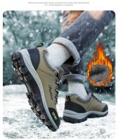 Zapatos de Senderismo Invierno para Hombres Botas Cálidas Exteriores para Acampar Antichoque Zapatillas de Escalada con Cordones - details 2