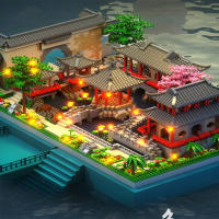 China-Chic micro particle building blocks are difficult to assemble Suzhou garden architecture series assembled toys - details 1