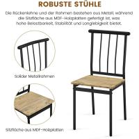 Juego de Mesa de Comedor de 4 Sillas Rectangular para 4 Personas Ideal para Comedor, Sala de Estar, Terraza Color Marrón - details 5