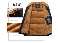 Abrigos informales sin mangas de lana de algodón gruesos y cálidos acolchados para hombre, chaquetas de trabajo, moda de invierno - details 1