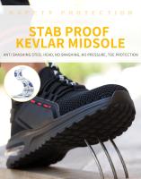 Zapatos de Seguridad Ligeros para Hombres Punta de Acero Resistentes a Resbalones - details 3