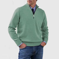 Suéteres de punto de gran tamaño para hombre, suéteres de lana con cremallera, suéteres cálidos de fondo, Otoño e Invierno - details 4