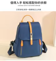 Mochila Oxford negra impermeable para mujer, bolso escolar antirrobo de gran capacidad, bolso de viaje, bolso de hombro - details 14