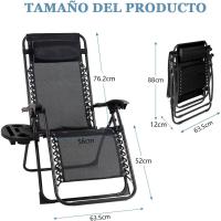 Tumbonas Plegables,Tumbonas Jardin Exterior Silla de Playa con Portavasos y Reposacabezas,Silla de Playa Ajustable para Jardín,Playa,Piscina,Terraza,Carga de 150 KG (Azul 1 Tumbonas) - details 10
