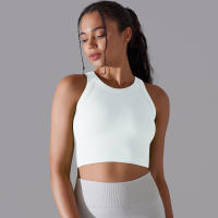 Nessaj-Chaleco deportivo sin costuras con almohadilla para mujer, sujetador de yoga, top corto de entrenamiento para fitness, gimnasio diario, correr, chaleco a prueba de golpes, sujetador elástico alto - details 2