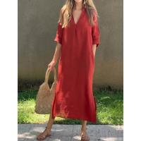 BUNO-Vestido con cuello en V para mujer, moda - details 3