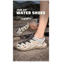Sandalias de piel de vaca informales de gran tamaño, zapatos de playa de verano para hombres, sandalias deportivas al aire libre, sandalias de montañismo, zapatos creek - details 3