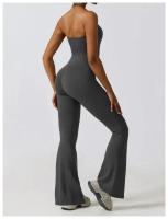 Monos de Yoga informales para mujer, chándal de una pieza, ropa deportiva, conjunto de gimnasio, pantalones acampanados - details 10