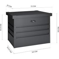Caja de Almacenamiento Exterior Robusta de 450 L 120x61x62cm Espesor 0,40mm Tapa Abatable - details 12