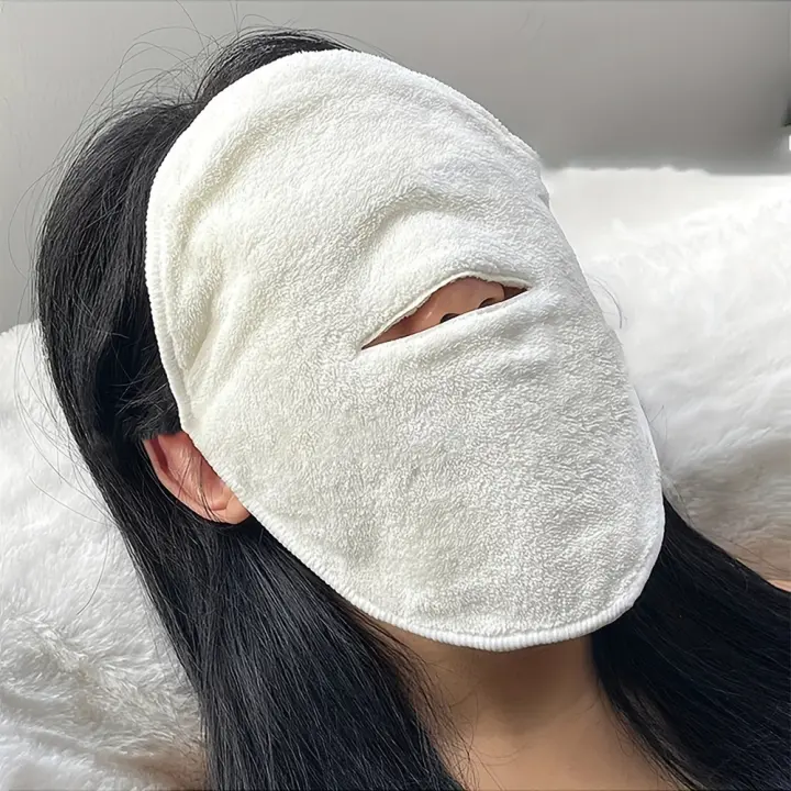 Máscara de Toalla Facial de Vapor Caliente Toalla de Vapor Facial Reutilizable para Cuidado de la Piel Hidratante Facial en Casa y Salón de Belleza - 1