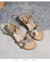 Nuevas sandalias de moda con diamantes de imitación, versión coreana, plataforma y tacón de cuña para mujer - details 39