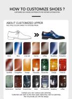 Monjes Oxford de negocios de cuero de lujo con zapatos de vestir formales hechos a mano para hombres Goodyear Italia - details 1