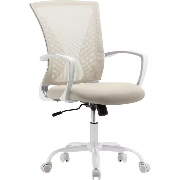 Silla de Malla Ajustable en Altura Silla de Oficina Giratoria con Función de Inclinación - 1