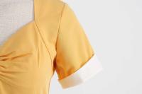 Vestido Retro de Cintura Alta con Botones de Frente Vestido de Swing Elegante para Mujeres - details 7