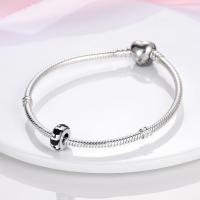 Encanto de Cuentas de Plata de Ley S925 100% Originales para Mujer Joyería DIY Material Principal de Zirconio Pulsera Ajuste de 3mm - details 8