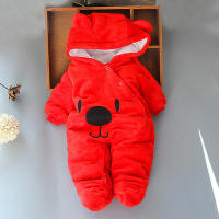 Pudcoco-Pelele con capucha para bebé, niña y niño, traje de nieve de vellón con broche, ropa de abrigo de invierno, mono con patrón lindo - details 6