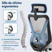 Silla de Oficina Ergonómica Sillon de Escritorio con Resalto Ajustable entre 90° y 130° - details 16
