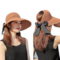 Sombreros para el sol nuevo sombrero de verano para mujer Edición coreana moda moderna y versátil aleros grandes protección solar al aire libre plegable - details 1