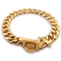 con hebilla, resistente, 19MM espesor, ancho, Collar cadena eslabones cubanos Metal de acero inoxidable para perros grandes - details 3