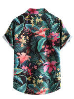 Camisa holgada de manga corta para hombre, top estampado de talla europea, informal, a la moda, novedad de 2023 - details 6