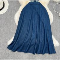 Vestido vaquero largo sin mangas para mujer, traje Sexy con abertura lateral, cuello vuelto, novedad de verano 2024 - details 14