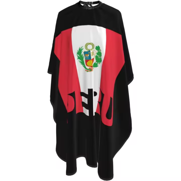Capa de Barbero Profesional de Peru Impermeable, Ajustable, Cierre de Hebilla - 1
