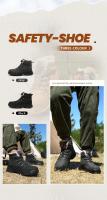 Botas de seguridad para el trabajo para hombre y mujer, zapatos de seguridad protectores impermeables para otoño e invierno, zapatos de trabajo ligeros con punta de acero, talla 47 48 - details 4