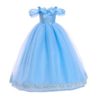 Elegante Vestido Largo sin Hombros de Cosplay Aurora Estilo de Princesa en Rosa para Niñas - details 5