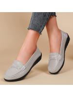 Zapatos Planos de Punta de Cuero Genuino para Mujer Zapatos Informales para Exteriores - details 5