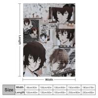 Manta estética Dazai, mantas decorativas suaves para sofá - details 2