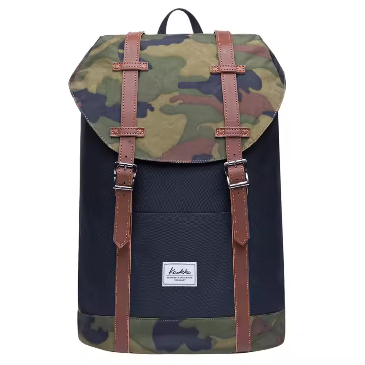 Mochila ligera para exteriores, mochila informal de viaje KAUKKO para ordenador portátil de 15" - 1