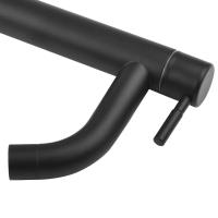 Grifo de fregadero de agua fría individual de acero inoxidable 304, grifos de lavabo montados en cubierta, accesorios de baño, negro - details 10