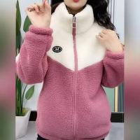 Abrigo de lana de cordero grueso para mujer, chaqueta cálida de manga larga, Abrigo acolchado, Top de otoño e invierno, talla grande - details 2