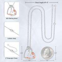 Collar de Corazón Rosa S925, Joyería de Plata de Ley, 26 Letras, Colgante, Regalo de San Valentín para Mujeres - details 8
