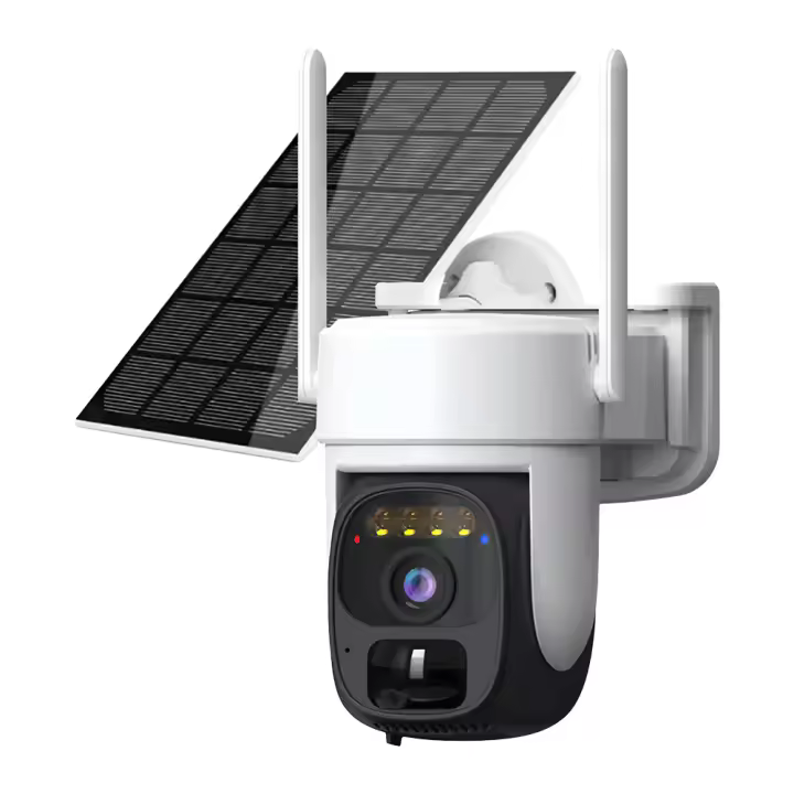 KEPEAK Cámara de Vigilancia Solar Exterior 4x Zoom, 2K/HD, Visión Nocturna, Audio Bidireccional, Inalámbrica, Impermeable - 1