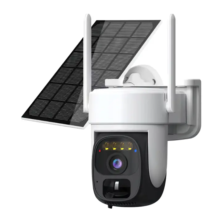 KEPEAK Cámara de Vigilancia Solar Exterior 4x Zoom, 2K/HD, Visión Nocturna, Audio Bidireccional, Inalámbrica, Impermeable - 1