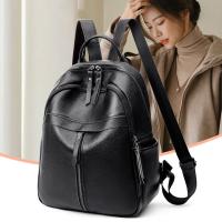 Mochila de gran capacidad para mujer, monederos de cuero de alta calidad, bolso escolar Vintage, bolsa de viaje, mochila para mujer - details 0