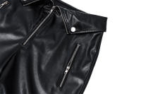 BUNO-pantalones ajustados de cuero PU con cremallera para mujer, ropa de calle informal Y2K para fiesta, pantalones de pierna recta de cintura alta, pantalones elegantes góticos 2025 - details 17