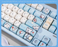 Línea cachorro keycap PBT Sakura sublimación de cinco lados hi75 tarántula F99F98F87 teclado mecánico keycap (teclado no incluido) - details 5