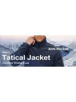 Full Zip Up Green Fleece Jacket Thermal Warm Work Coats Mens Zipper Pockets Jacket Hiking Training Outwear Windbreaker - details 0