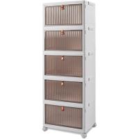 Caja de almacenamiento de plástico plegable, gruesa y duradera, transparente, apilable con tapas y ruedas, para dormitorios, salas de estar, coche - details 16