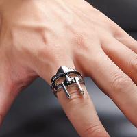 Anillos de Vintage para hombres, Anillo masculino de Gladiador, Faraón Egipcio, accesorios de joyería gótica para fiesta de Hip Hop - details 4