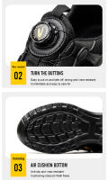 Zapatos De Seguridad Para Hombre Con Botones Giratorios Y Punta De Acero Indestructibles Antipinchazos Y Con Almohadilla De Aire Botas De Trabajo Con Suela De Goma Material De Tela Y Algodón - details 20