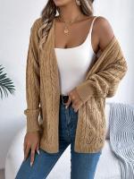 Suéter de Punto para Mujer Primavera Otoño Estilo Suelto, Manga Larga, Moda de Oficina, Crochet Ligero - details 1