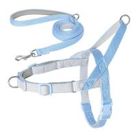 Conjunto arnés de nailon perro, correa sin tirones cachorros, chaleco mascotas con plomo caminar, ustable para perros pequeños y - details 3